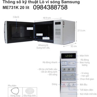 Đĩa lò vi sóng sam sung 25,5cm me731k