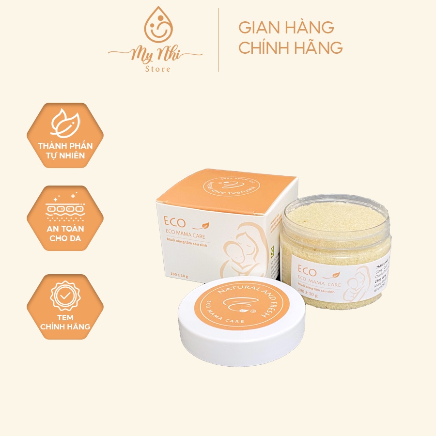 [ Eco Mama ] Muối xông thảo dược đánh tan mùi bà đẻ, hỗ trợ nhanh sạch sản dịch cho mẹ