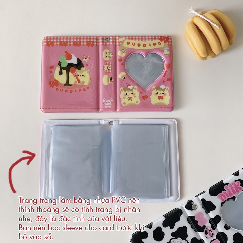 Sổ Card Album Ảnh Kpop Bìa Nhựa Collect Book Pudding Cute