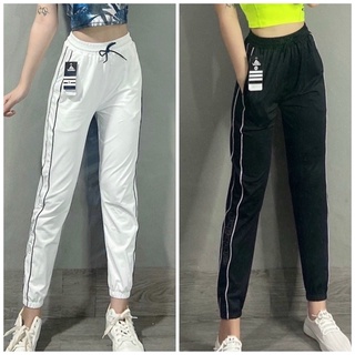 Quần jogger thể thao nữ 2 sọc tập gym, chạy bộ co giãn tốt