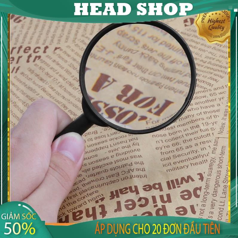 Kính lúp cầm tay 125*60mm cao cấp  dùng đọc sách tiện dụng KL1 HEAD SHOP