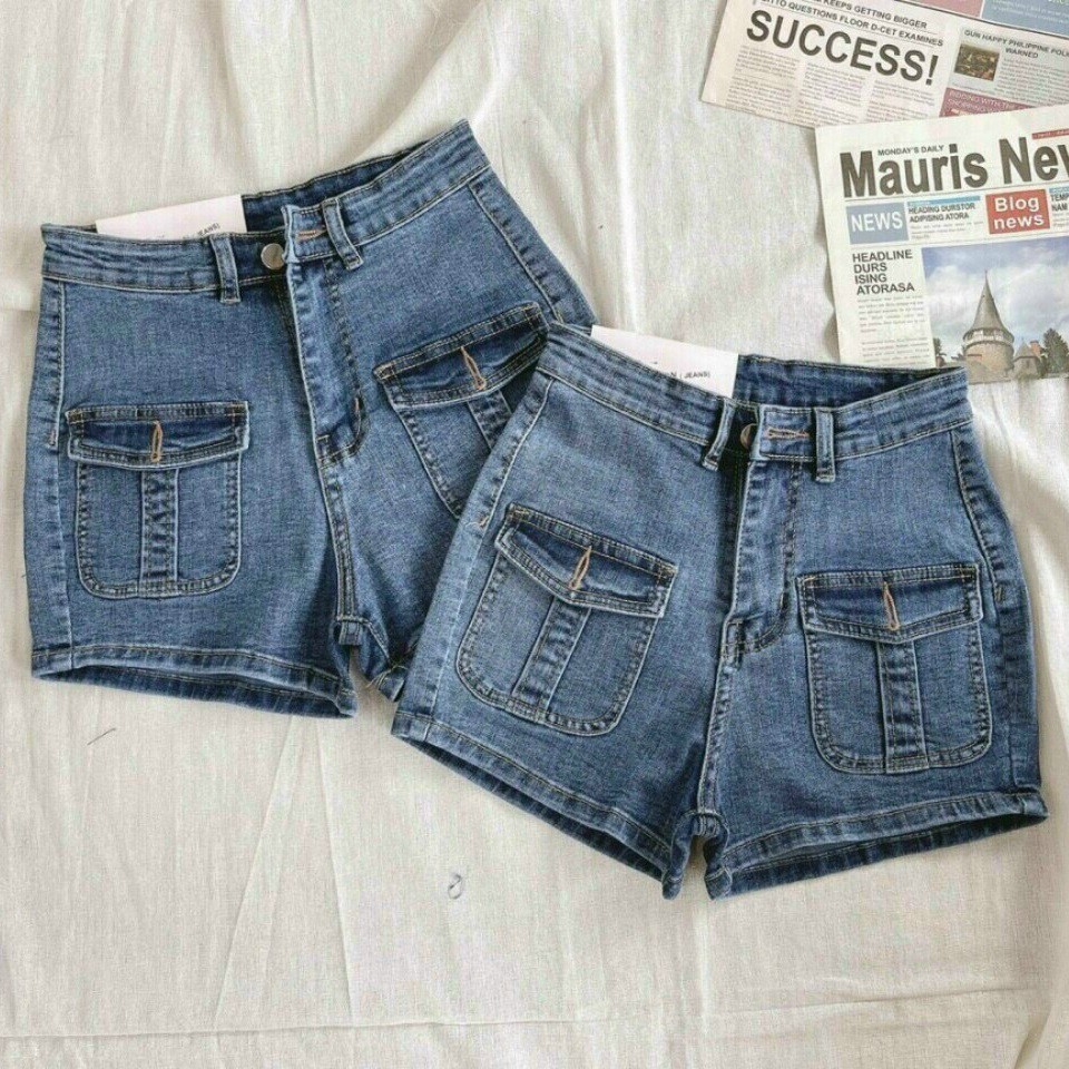 Quần short jean thiết kế đẹp cao cấp nữ King168 , quần jean đẹp thời trang cao cấp nữ W44