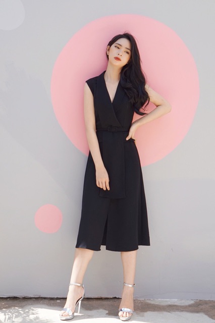 Đầm đầm dự tiệc vest thắt eo sang trọng