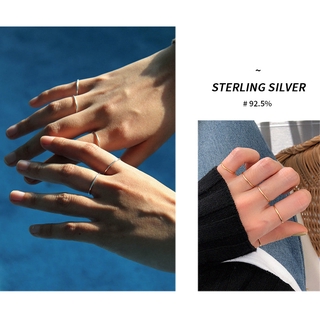 Nhẫn Mạ Vàng 18k S925 Mỏng