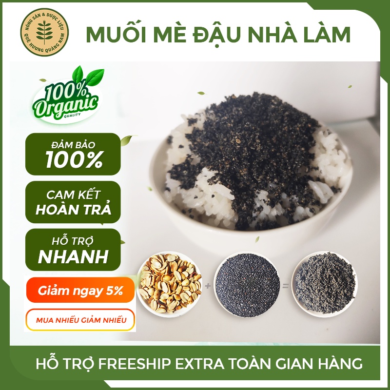 Muối mè đậu phộng nhà trồng QUẢNG NAM chay mặn đều dùng được | Hủ 250gram | BigBuy360 - bigbuy360.vn