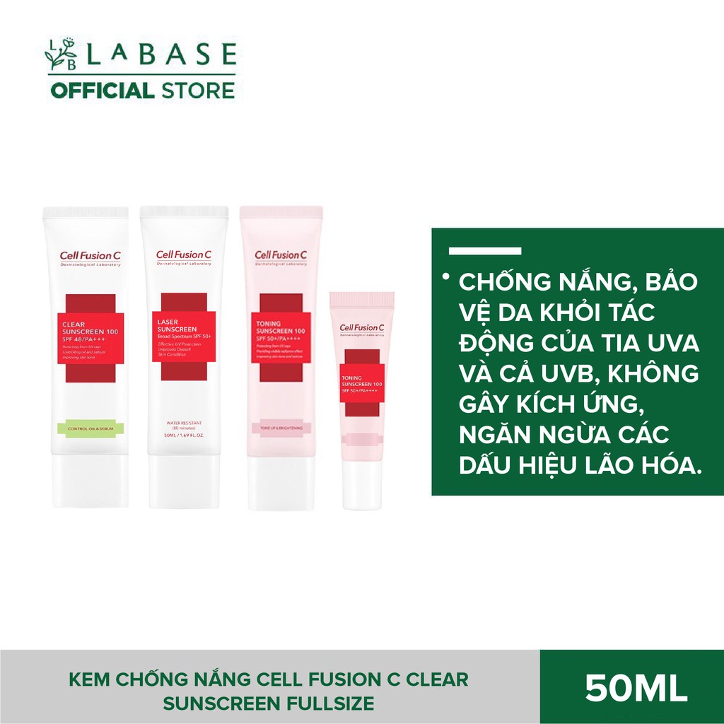 Kem Chống Nắng Cell Fusion C - Kcn Cell Fushion Clear Sunscreen 50ml