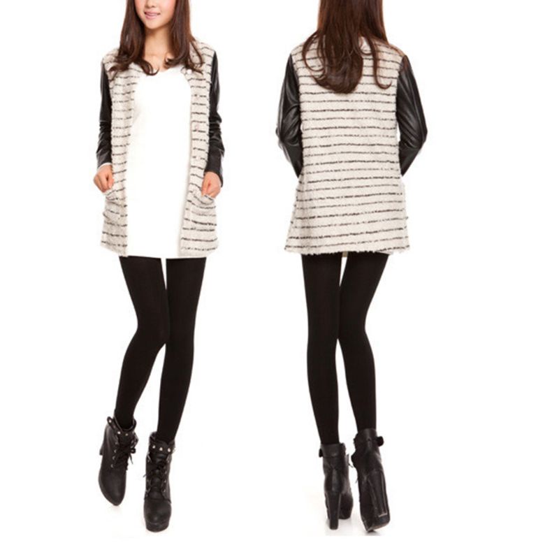 Youyo Quần Bít Tất Nhung Dày Lưng Cao Co Giãn Màu Trơn Giữ Ấm Dành Cho Nữ