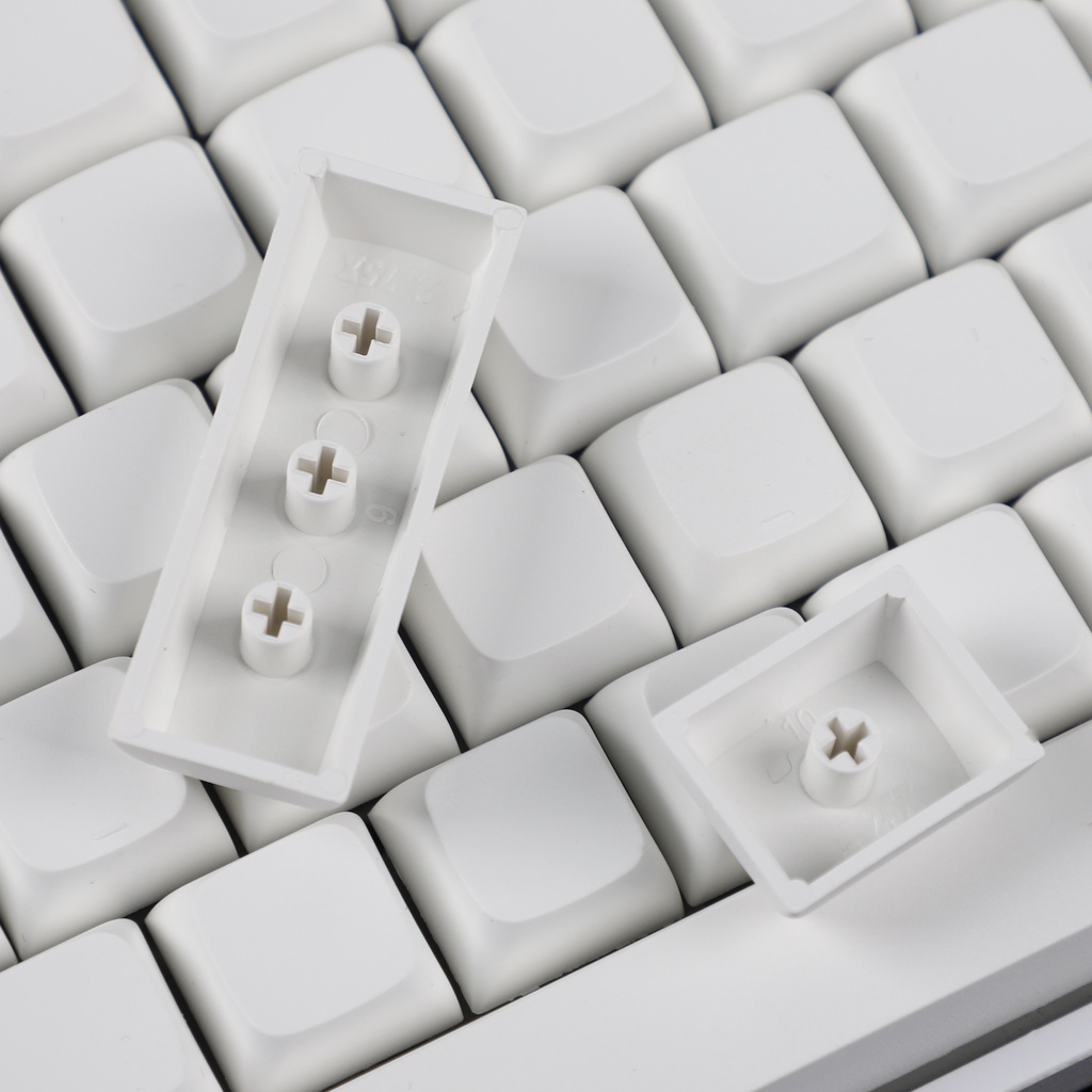 Nút Bàn Phím PBT Dày Dặn Màu Trắng ZDA v2 Chuyên Dụng Cho GK61 64 68 96 KBD75 Planck SP64 SP84