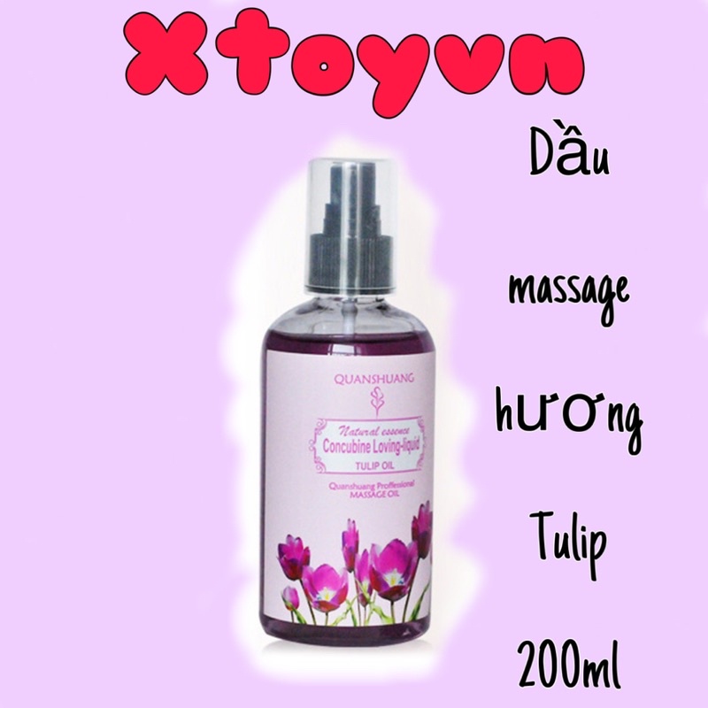 Dầu Massage Body Quanshuang Hương Tulip Tự Nhiên - 200ml