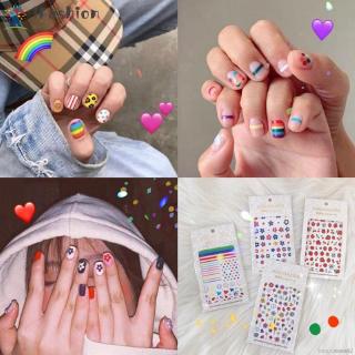 Sticker Dán Móng Hoạ Tiết Hoa Cầu Vồng