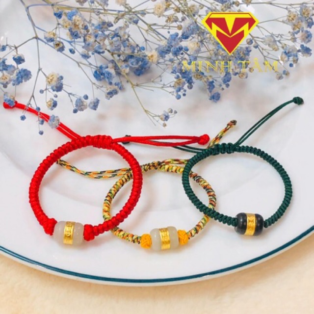 Vòng tay may mắn lu thống Bạch Ngọc-Minh Tâm Jewelry