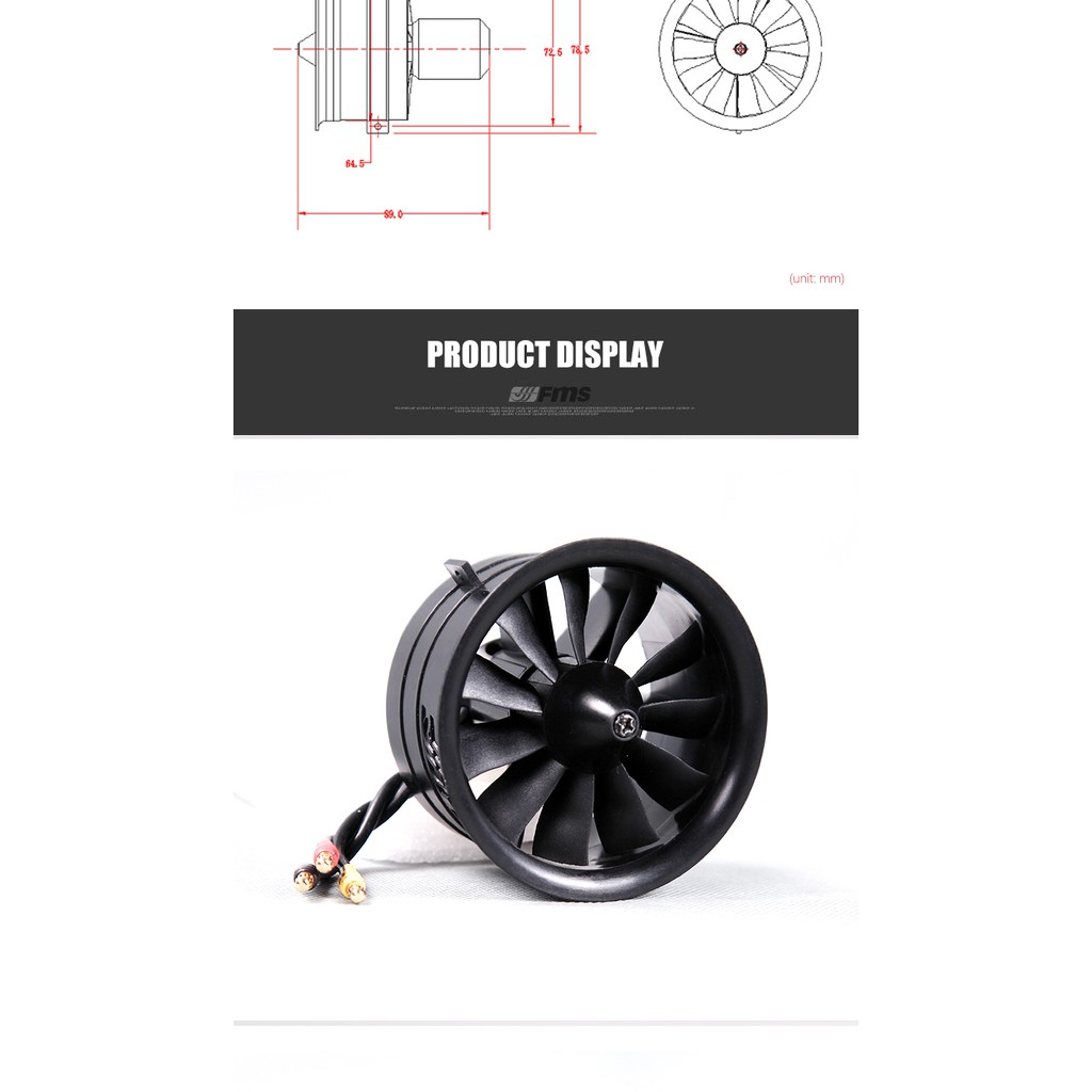 FMS ducted fan 64mm 11 Blades 4s