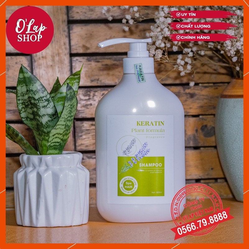 ✔️[ chính hãng ] Gội xả keratin phục hồi mềm mượt 800ml