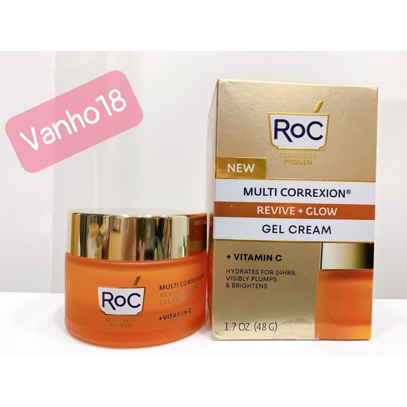 Kem Dưỡng Roc Multi Correxion Revive + Glow Gel Cream Vitamin C (48g)