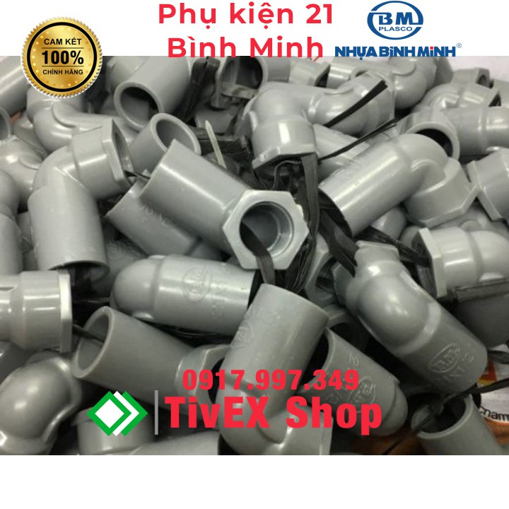 Phụ kiện ống nhựa Phi 21 PVC Bình Minh (Co, Tê, Nối, Lơi,.. )