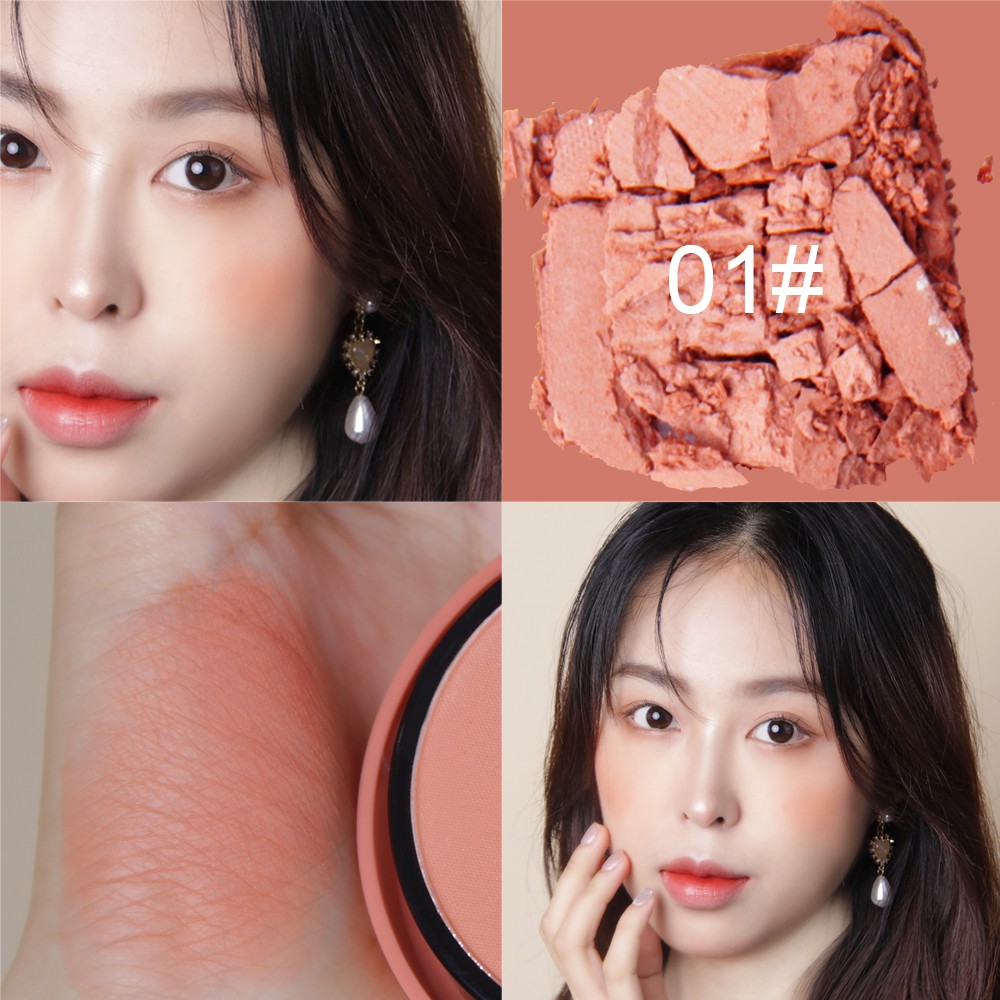 Phấn má hồng SANIYE E 0145 kèm gương mini và cọ trang điểm chuyên nghiệp | BigBuy360 - bigbuy360.vn