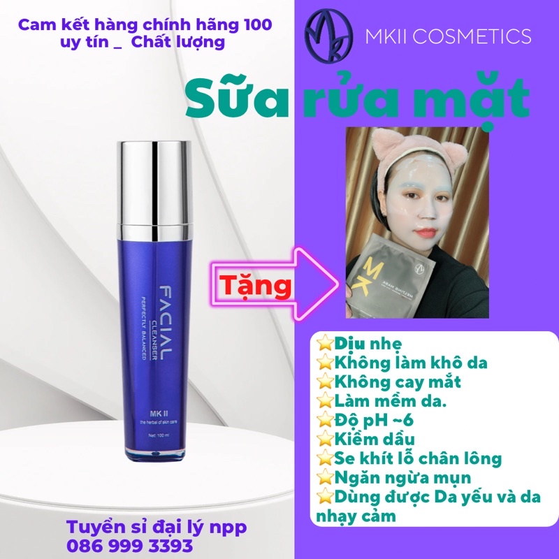Sữa rửa mặt dịu nhẹ dược phẩm MK II