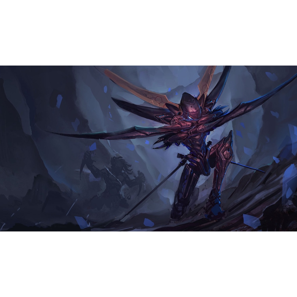 Poster A3, A4, A5 dán tường League of Legends, decal trang trí có keo KHA ZIX - Mẫu 1, nhận in theo yêu cầu
