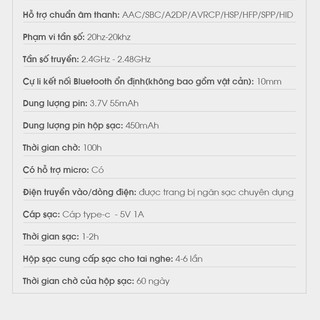 Tai nghe True Wireless Whizzer TP1S