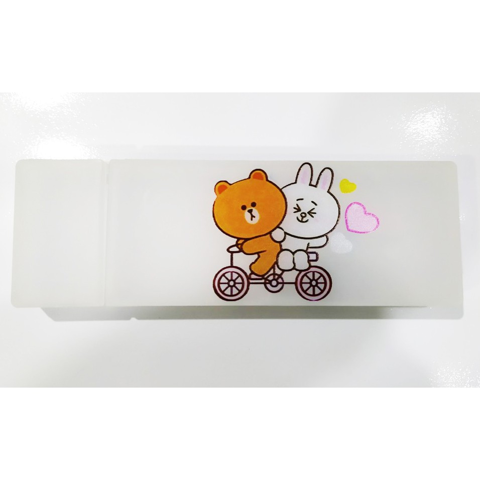 Hộp bút nhựa gấu brown thỏ cony vịt sally HBNI4 hộp bút dễ thương 10x20 cm túi viết bóp viết