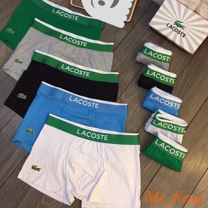 Combo 5 Quần Lót Nam Boxer Quần Sịp Đùi Nam LACOTE Cạp Êm vải Cotton Thâm Hút Vượt Trội Co Dãn Đàn Hồi Cao LAC-CT01