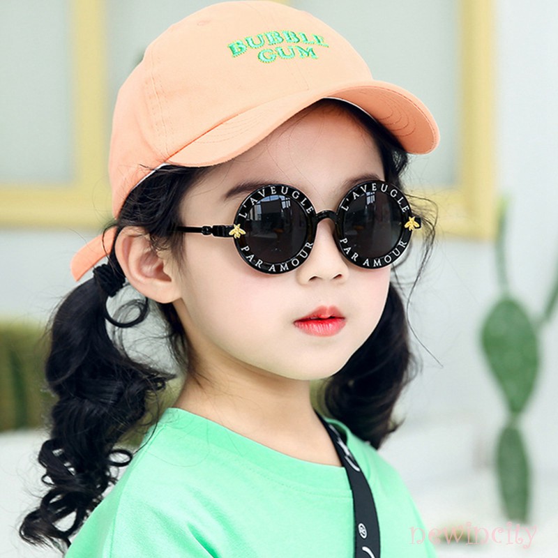 Kính mát gọng tròn thời trang mùa hè dành cho bé trai và bé gái