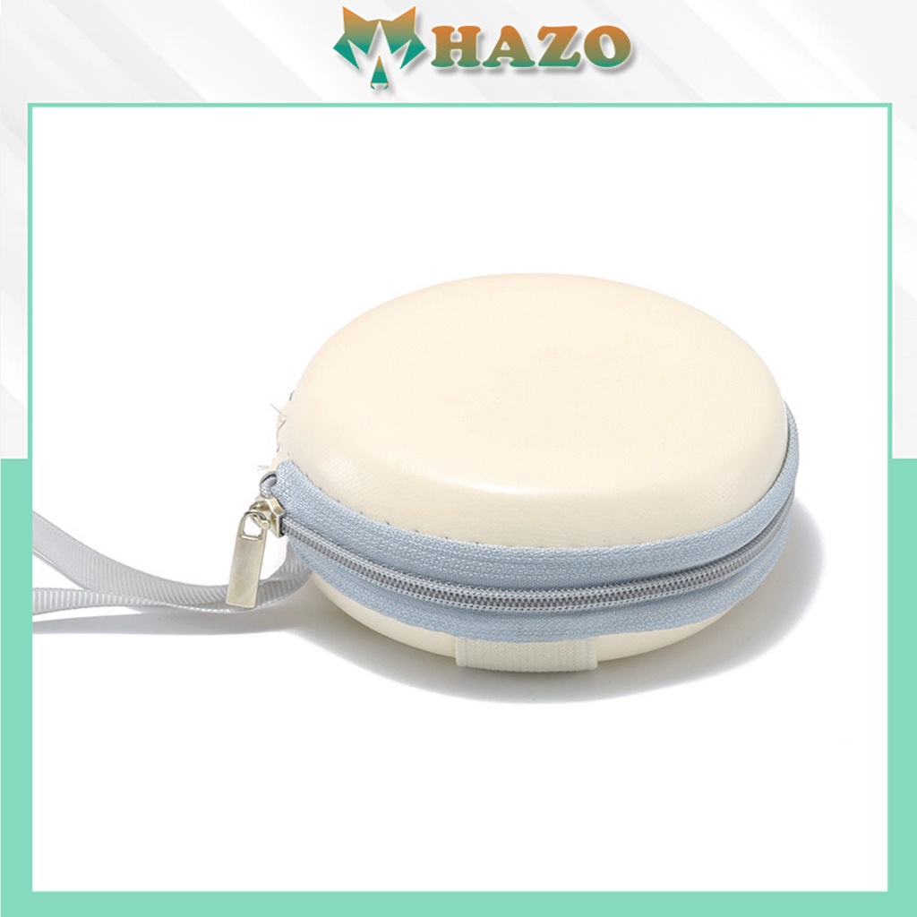 Bóp Tiện Ích Mini Hộp Tròn Đựng Kính Gấp Gọn Tiền, Tai Nghe Tiện Dụng - Hazo