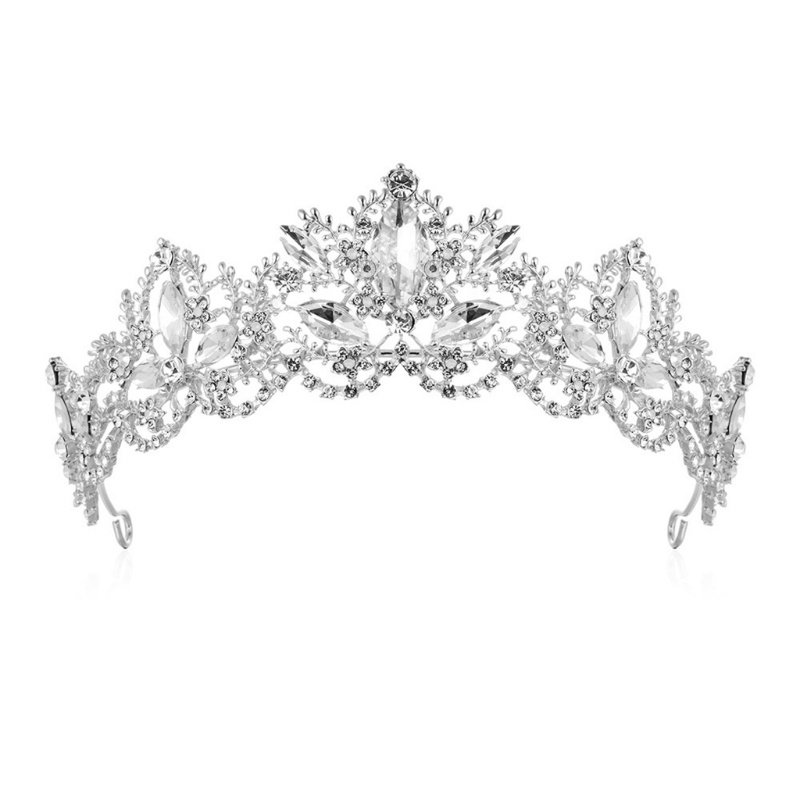 Vương Miện Cài Tóc Đính Pha Lê Nhân Tạo Dành Cho Cô Dâu