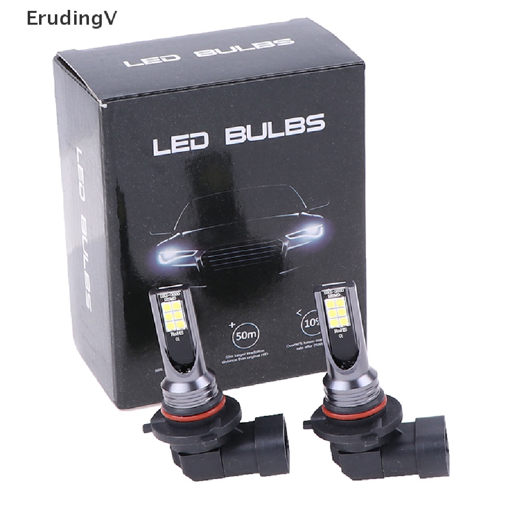 Set 2 Đèn Pha 9005 9006 LED 100W 19000LM Ánh Sáng Trắng 6000K