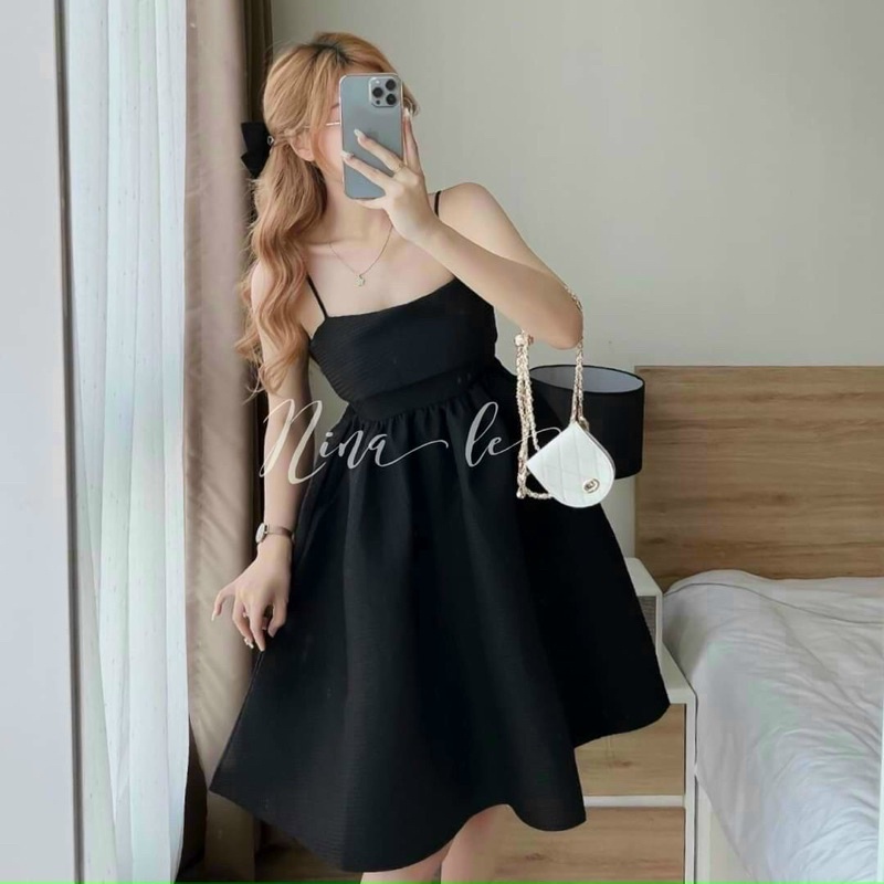 ĐẦM BABYDOLL NƠ 2 DÂY CỘT NƠ LƯNG FORM BỒNG SIÊU ĐÁNG YÊU KÈM ẢNH THẬT LYNG ALOHASHOP91