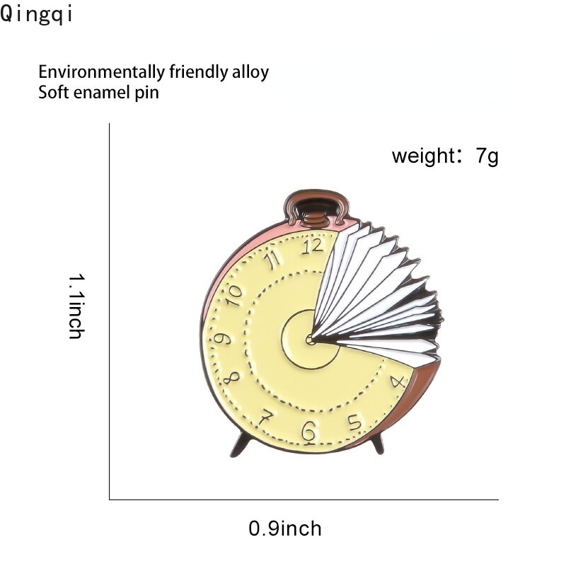 Huy hiệu cài áo MISS ZOE hình đồng hồ sáng tạo