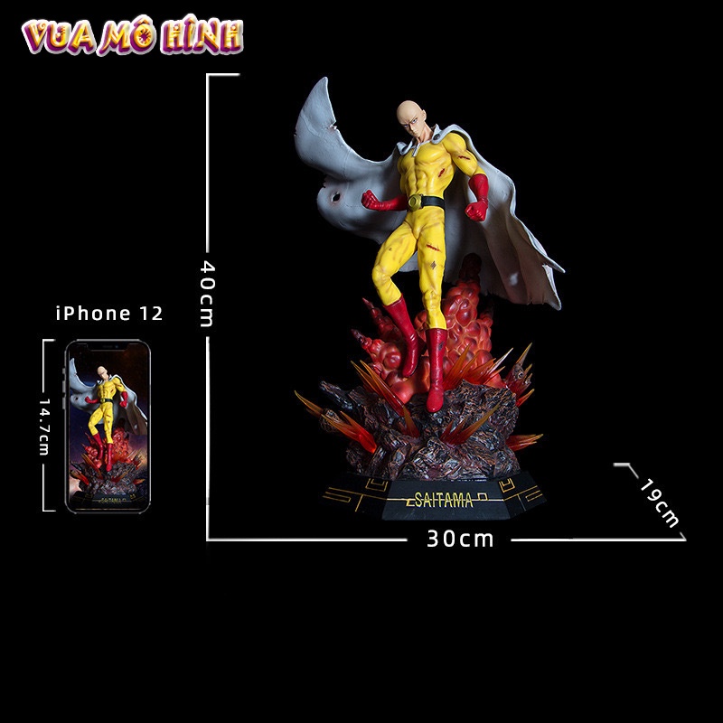 Mô hình ONE PUNCH MAN - Mô hình nhân vật Saitama trạng thái chiến đấu cực chất cao 40cm