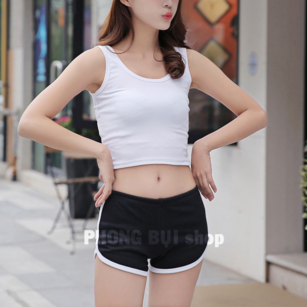 Quần Đùi Nữ Dáng Thể Thao Mặc Ở Nhà Tập Gym Freesize Từ 40kg-60kg Thoáng Mát Mùa Hè | BigBuy360 - bigbuy360.vn