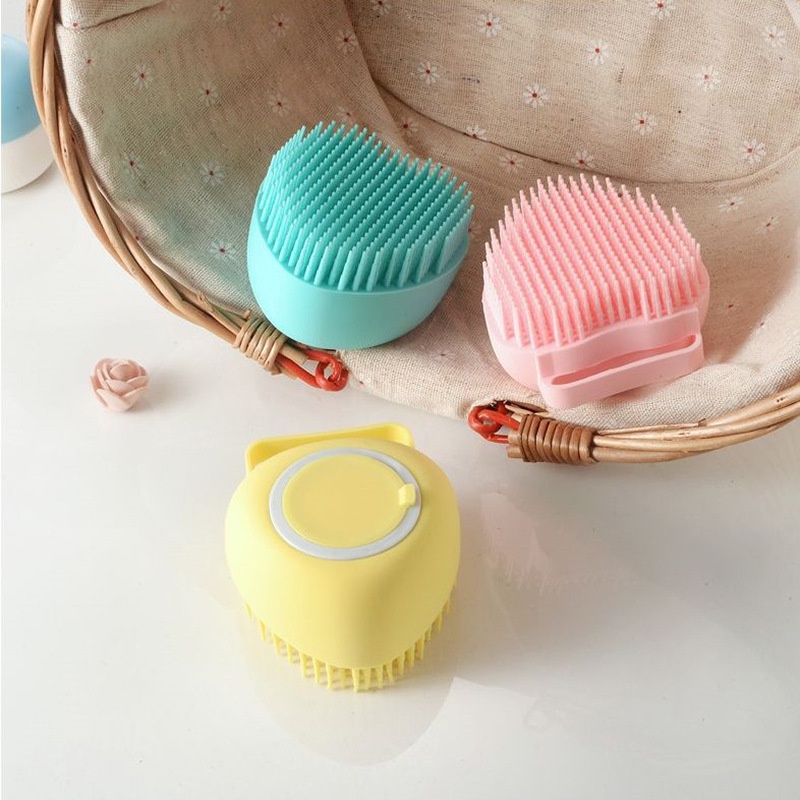 Bàn chải tắm massage cho thú cưng chất liệu silicon
