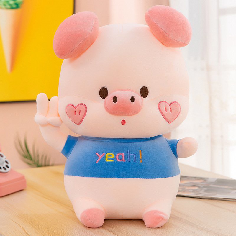 Gấu Bông Heo Má Tim , Thú Nhồi Bông Lợn Cute Hot Trend Chất Miniso Cao Cấp Siêu Mềm Mịn