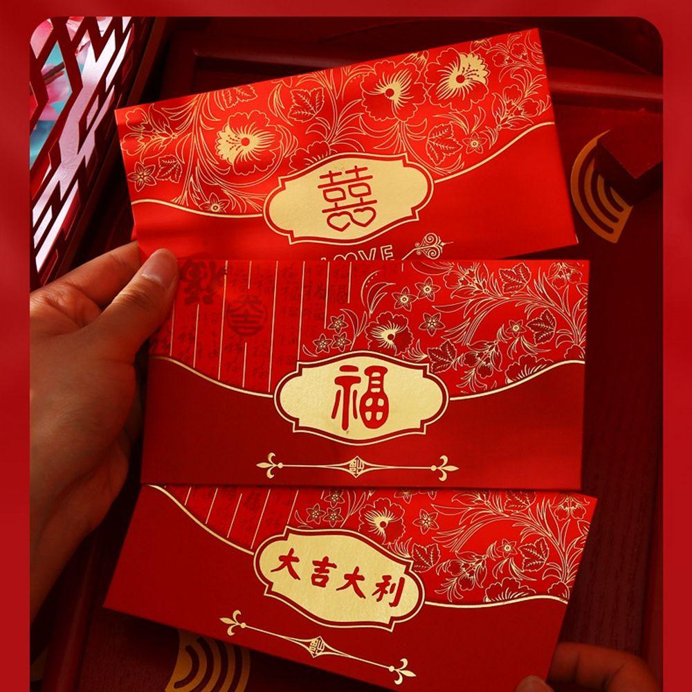 Set 10 Thiệp Mời Đám Cưới Màu Đỏ Mừng Năm Mới