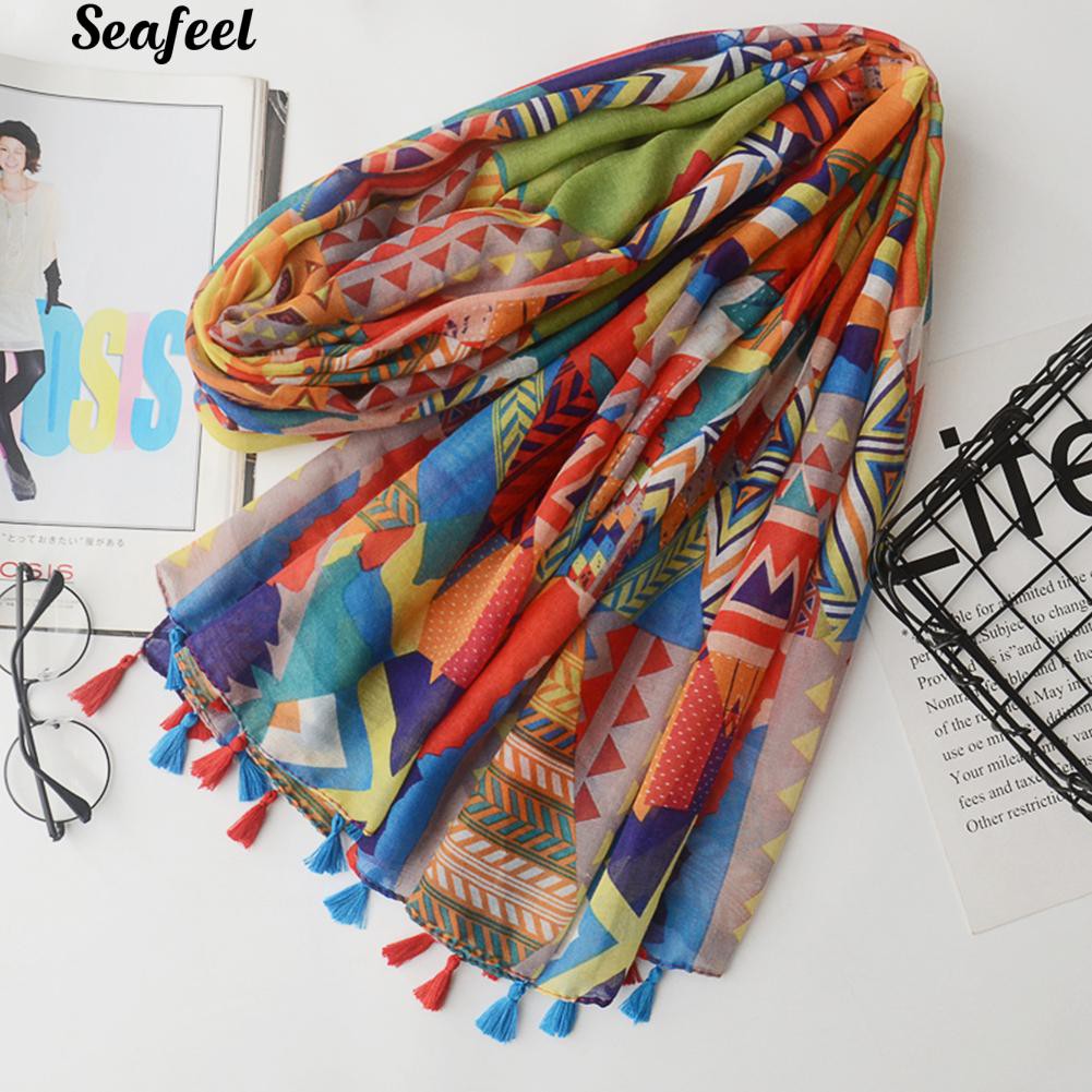 Khăn Quàng Cổ In Họa Tiết Thời Trang Nữ Tính