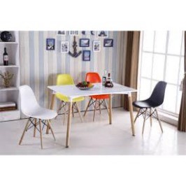 GHẾ NHỰA EAMES CHÂN GỖ-GHẾ ĂN-GHẾ CAFFE