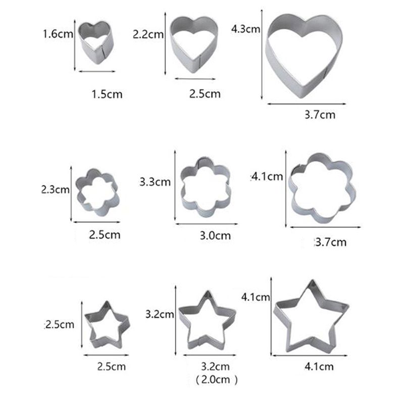 Bộ 24 Khuôn Làm Đất Sét Bằng Thép Không Gỉ