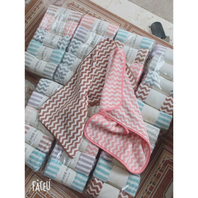 Khăn tắm Hàn Quốc sọc 50x100cm khăn lau khăn quấn người
