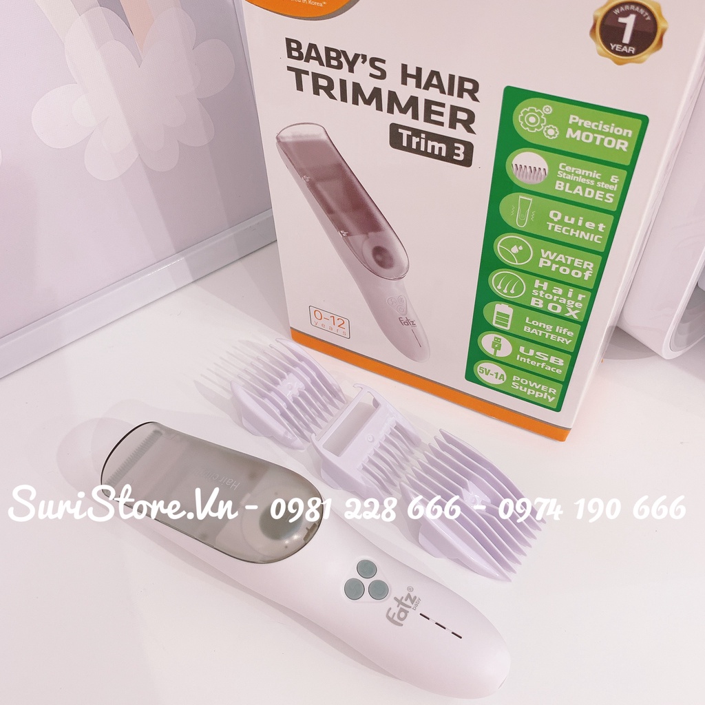 Tông Đơ Cắt Tóc Cho Bé Fatz Baby - TRIM 1 2 3 - FB7960BC