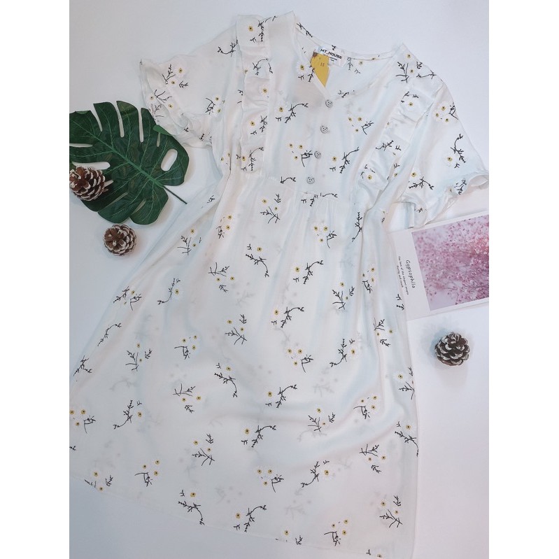 (Có video ảnh thật) ♥️♥️♥️ Váy ngủ tay bèo chất linen dễ thương(Có size cho mẹ bầu, dưới 60kg) | BigBuy360 - bigbuy360.vn