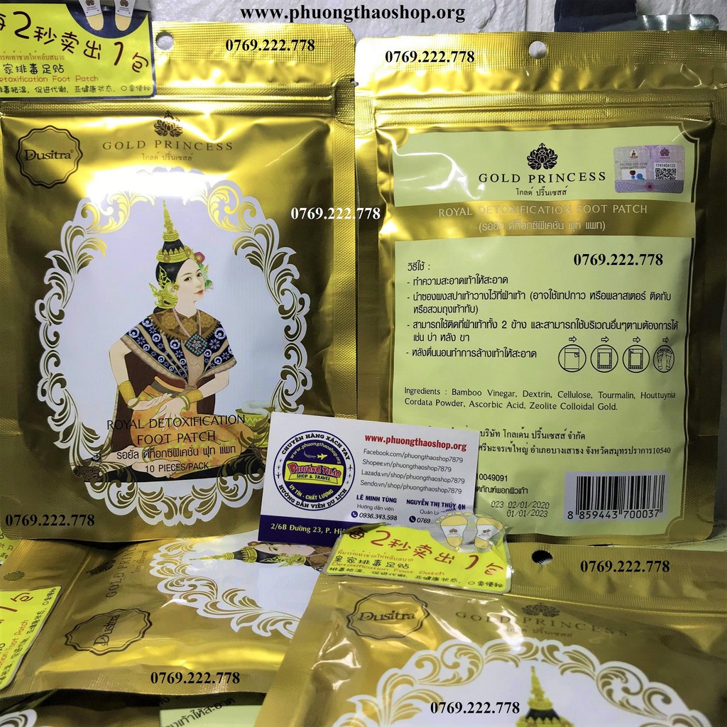 Miếng Dán Thải Độc Chân Thái Lan Gold Princess