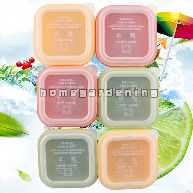 Khay Làm Đá Hình Vuông Bằng Silicone Cấp Thực Phẩm Không Độc Hại Có Thể Tái Sử Dụng