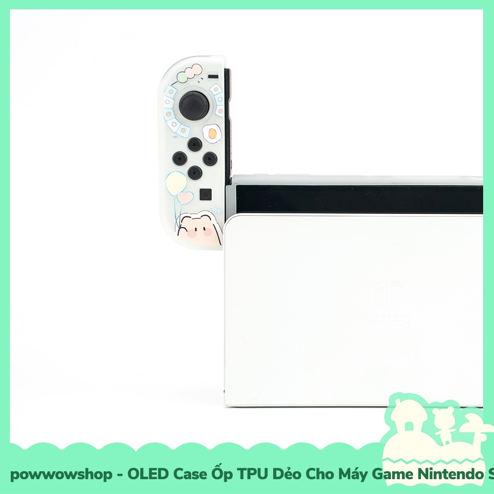 OLED Case Ốp TPU Dẻo Cho Máy Game Nintendo Switch OLED Mẫu Nhân Vật Hoạt Hình Cute Black White Days