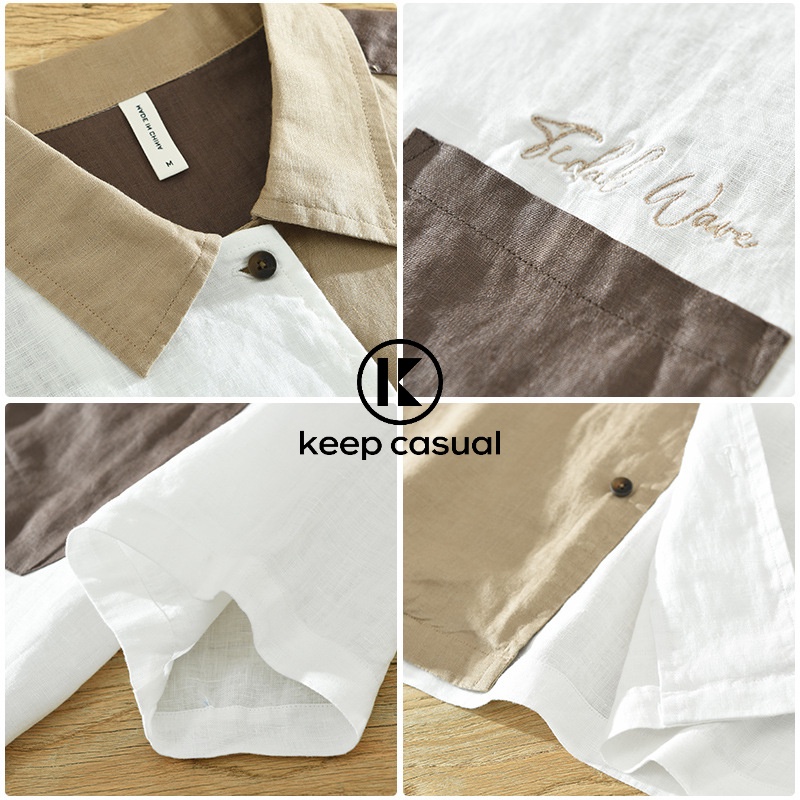 Áo Sơ Mi Nam Tay Ngắn Dáng Rộng Thời Trang Phong Cách Nhật Bản