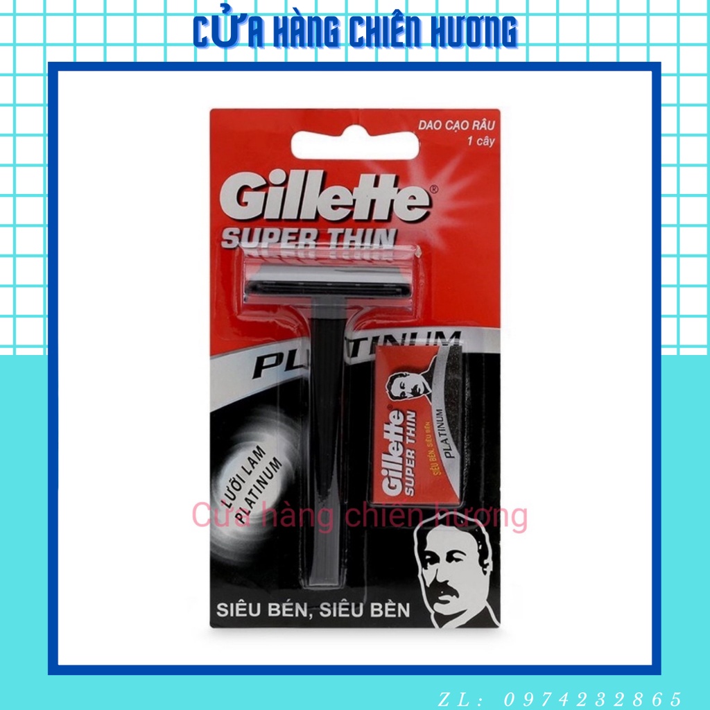 Set 6 bàn cạo gillette đen tặng kèm lưỡi