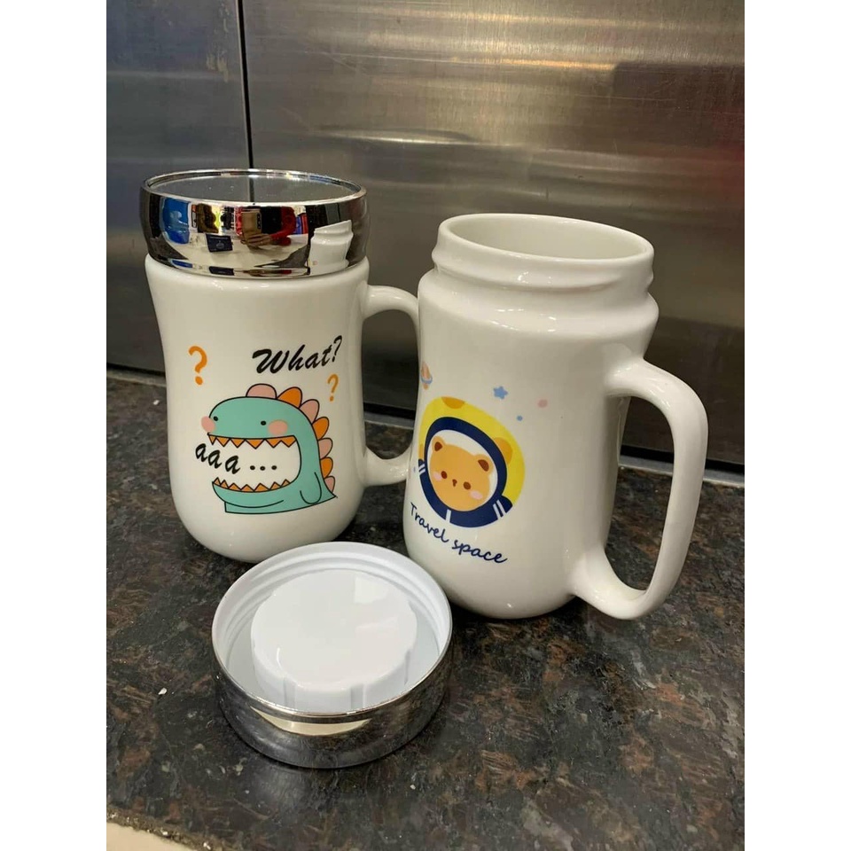 LY SỨ GIỮ NHIỆT nắp gương loại 400 ml - Labi