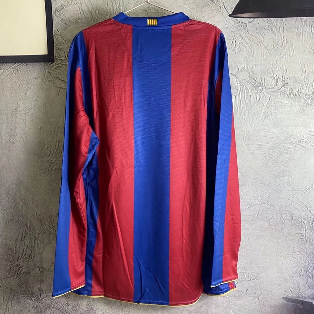 Áo Thun Bóng Đá Tay Ngắn Dài Phong Cách retro 07-08 Barcelona Cao Cấp