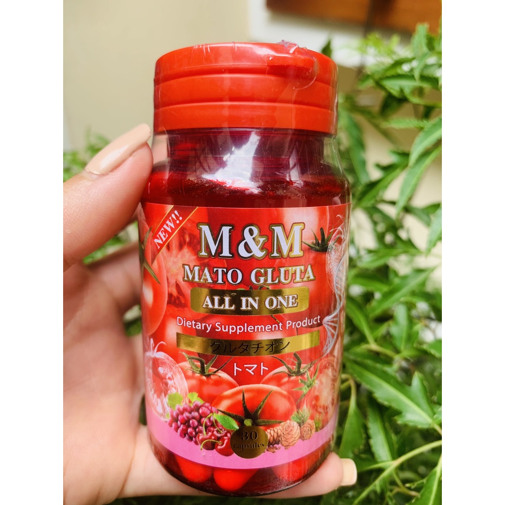 Viên Uống Trắng Da Cà Chua Tomato Mato Gluta Chính Hãng Thái Lan Hộp 30 Viên